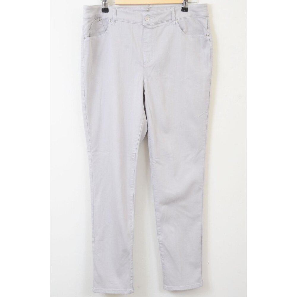 The Platinum Jegging by Chico's 5-Pocket Grey Jeans Stretch Pants Women's 12 (2)